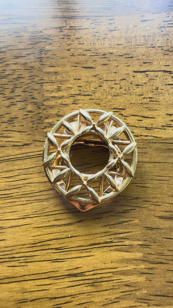 Vintage 1980s Gold Plated  Scarf Pin
