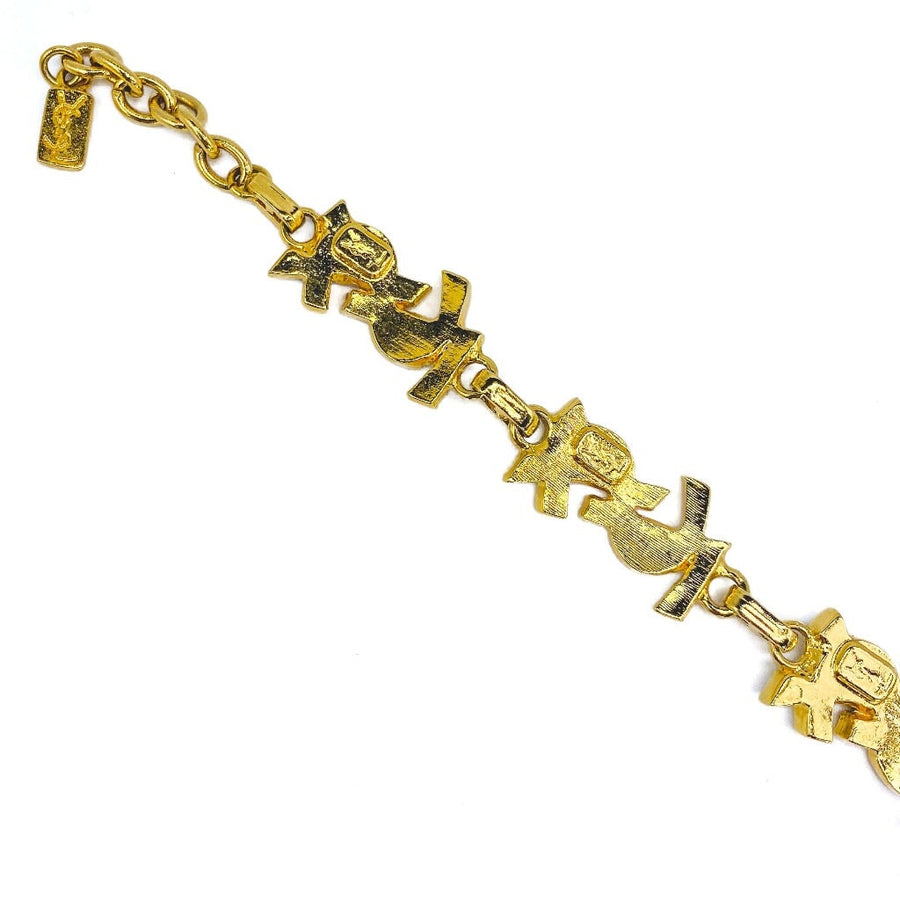Vintage Yves Saint Laurent Bracelet YSL 1980s Bracelets Jagged Metal 