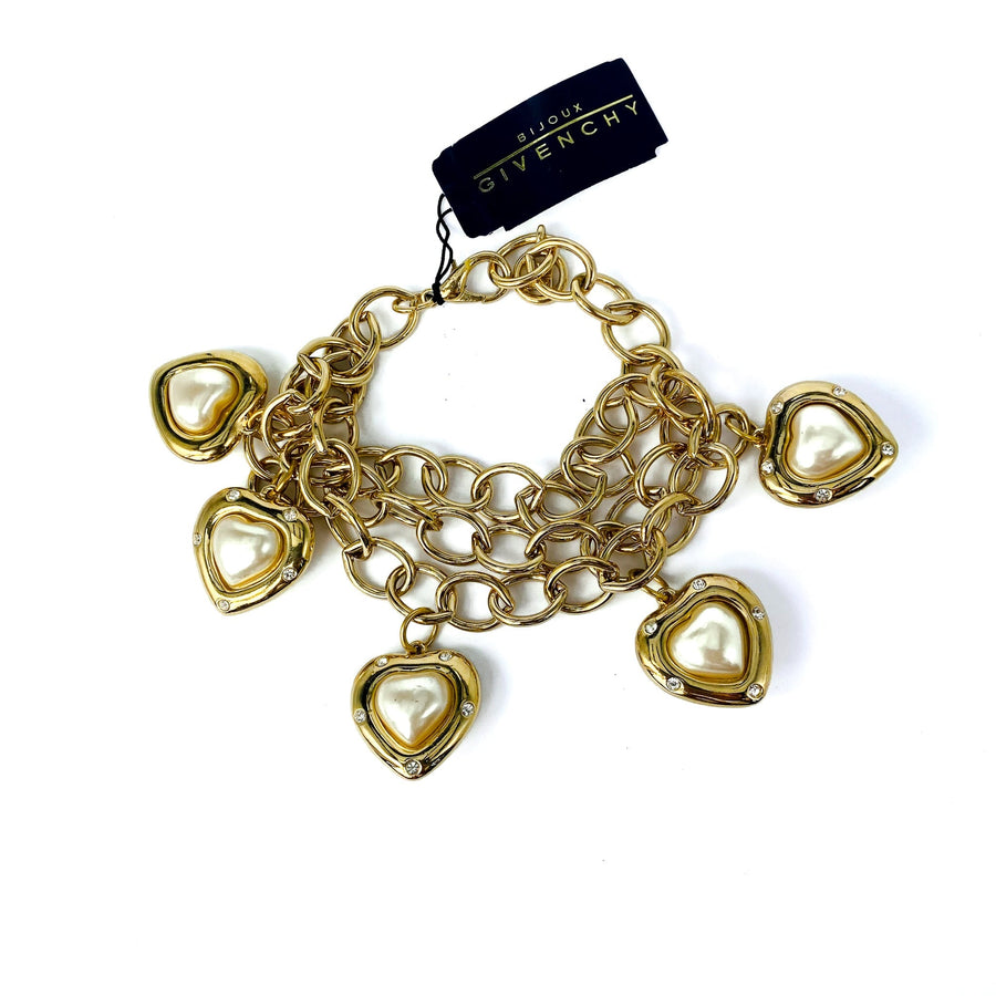 Vintage Givenchy Charm Bracelet 1980s Bracelets Jagged Metal 
