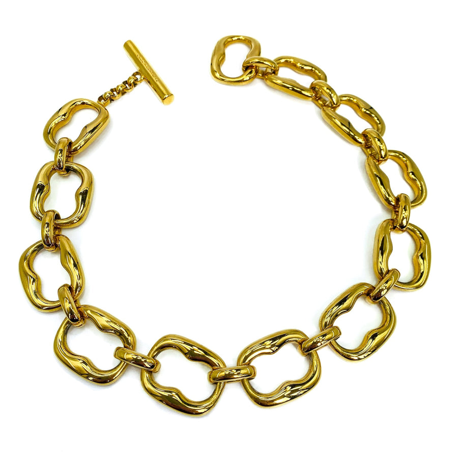 Vintage Gucci Necklace 1990s - 1992 Collection Necklaces Jagged Metal 