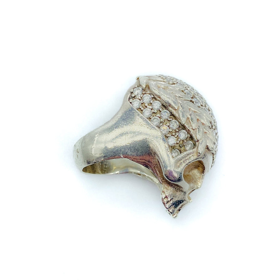 Vivienne Westwood Sterling Silver Skull Ring Rings Jagged Metal 