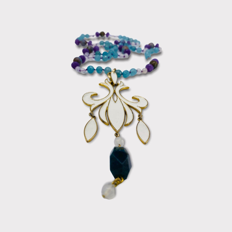 Re-engineered Vintage Trifari Necklace Charms & Pendants Jagged Metal 