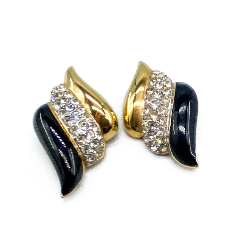 Vintage Nina Ricci Earrings 1980s Earrings Jagged Metal 