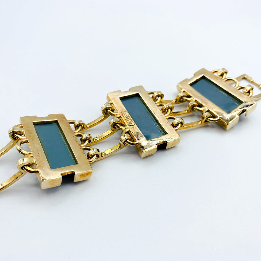 Versace Bracelet - Preloved Statement Cuff Bracelet Jagged Metal 