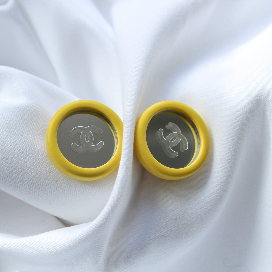 Vintage Chanel CC Earrings 1990s Clip On -1995 Cruise Collection
