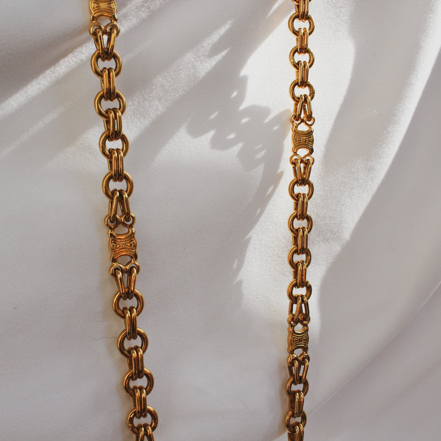 1703 DRAFT PRODUCT STYLE Vintage Celine Necklace 1990s Necklaces Jagged Metal Celine Necklace Vintage 1980s