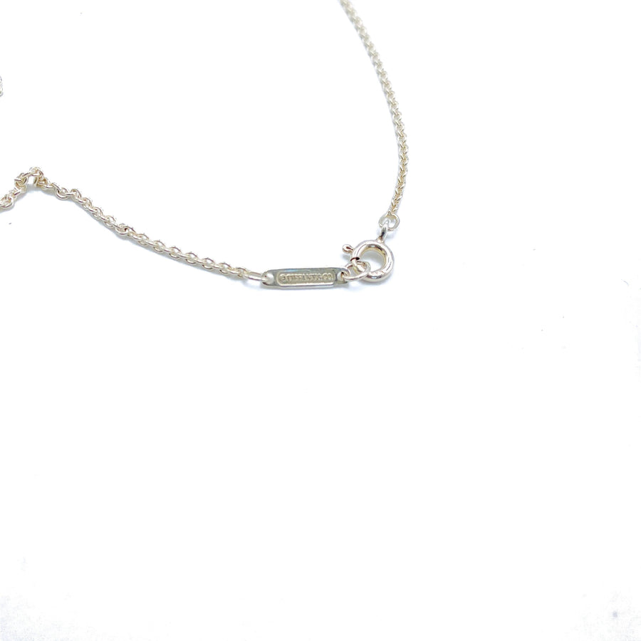 Vintage Tiffany & Co Silver Plated Necklace 1837 Collection Necklace Jagged Metal 
