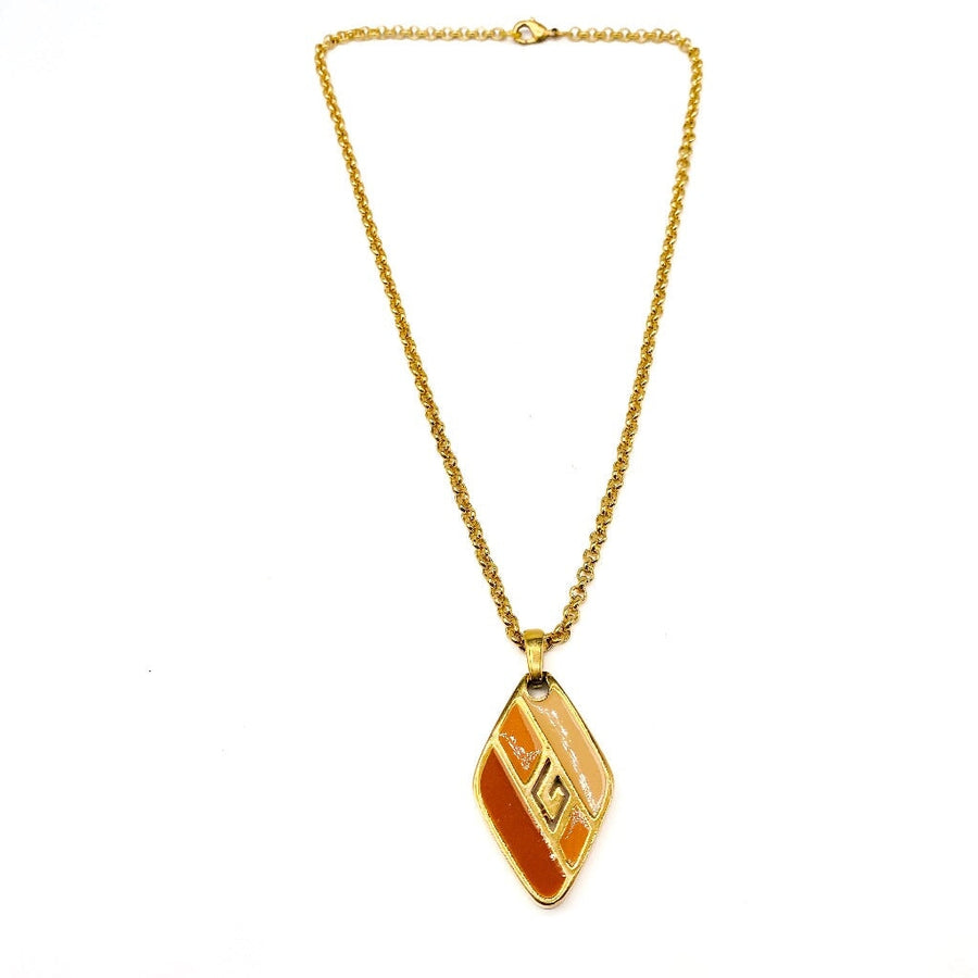 Vintage Givenchy 1970s Pendant Necklace Necklace Jagged Metal 
