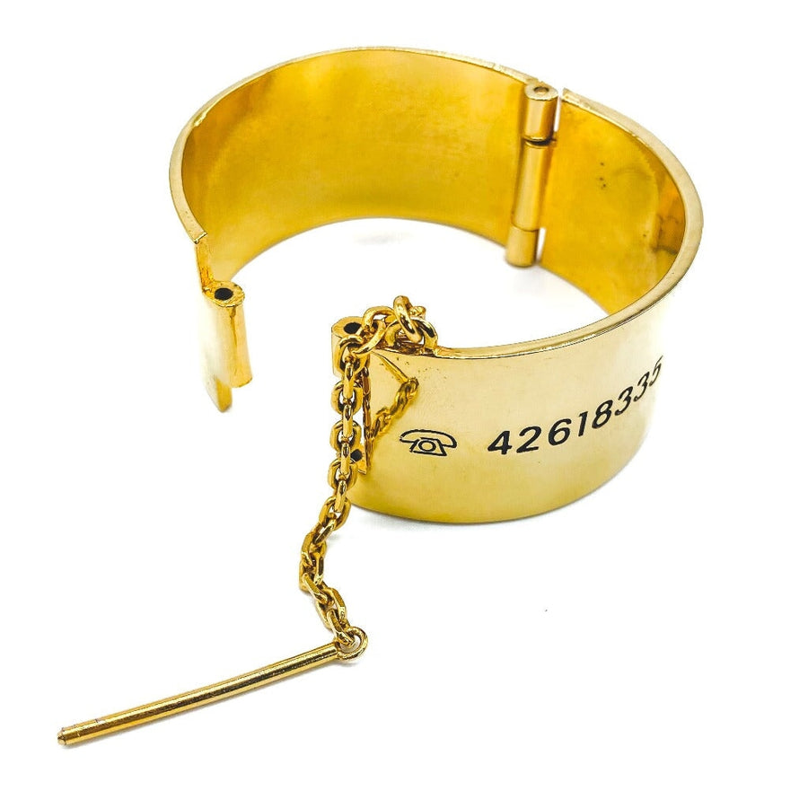 Vintage Chanel 1980s Bracelet Bracelet Jagged Metal 