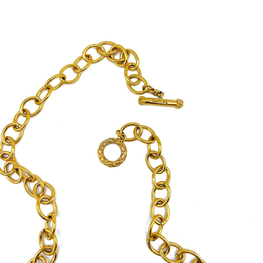 Vintage Chanel Necklace 1990s - 1995 Spring Summer Collection Necklaces Jagged Metal 