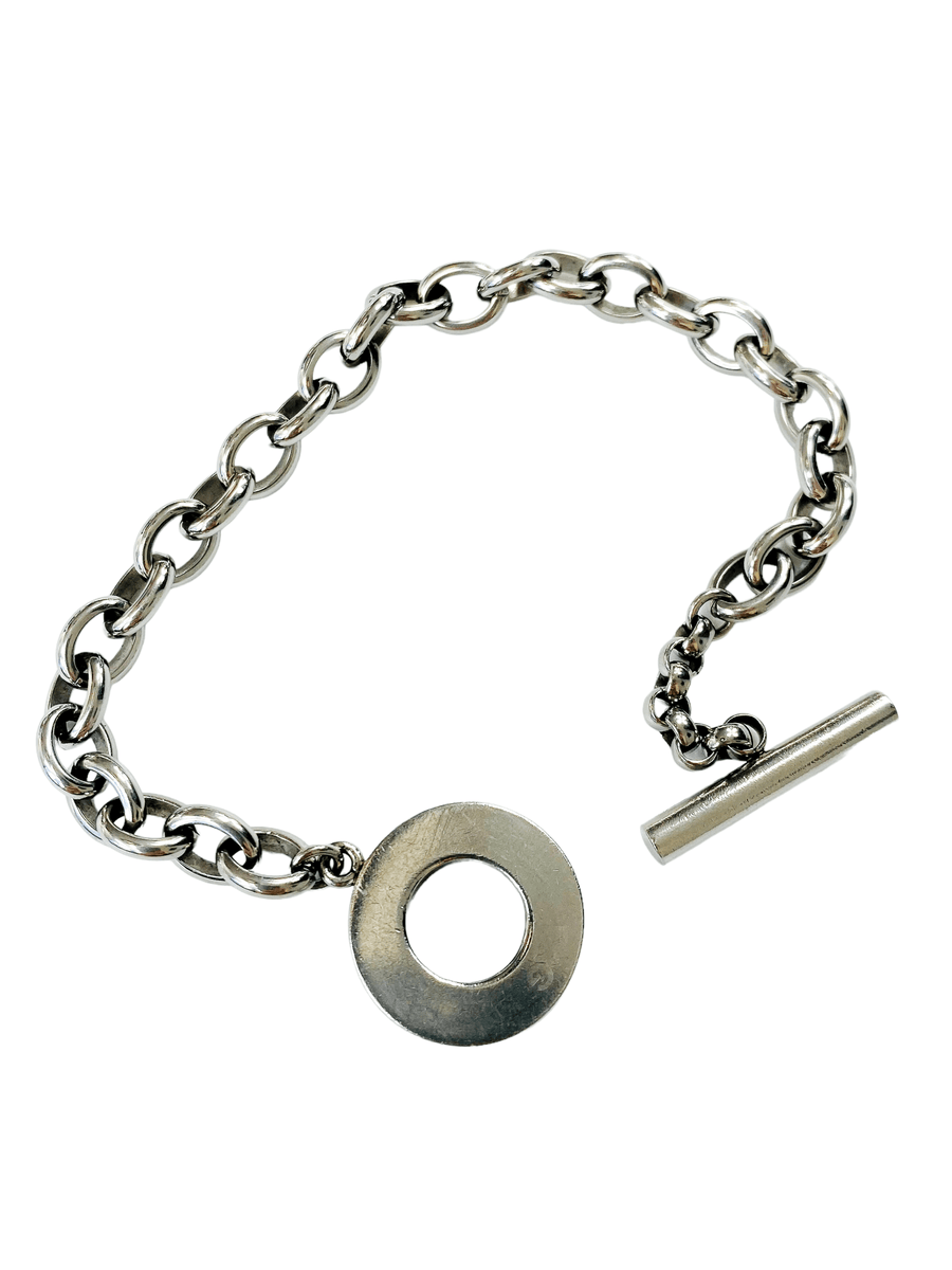 Dolce & Gabbana Silver Plated Vintage Y2K Chain Bracelet Bracelet Jagged Metal 